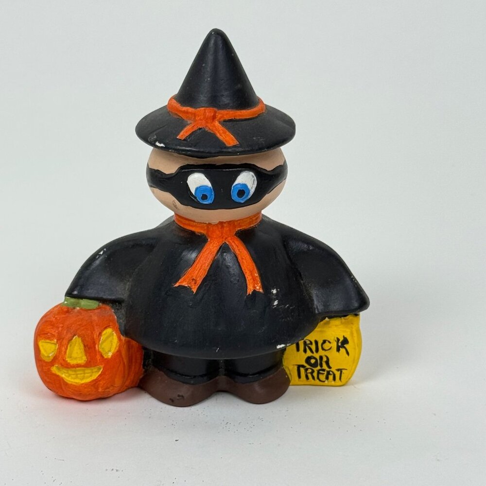 Ceramic Vintage Halloween Decor Figurine Masked Trick or Treater